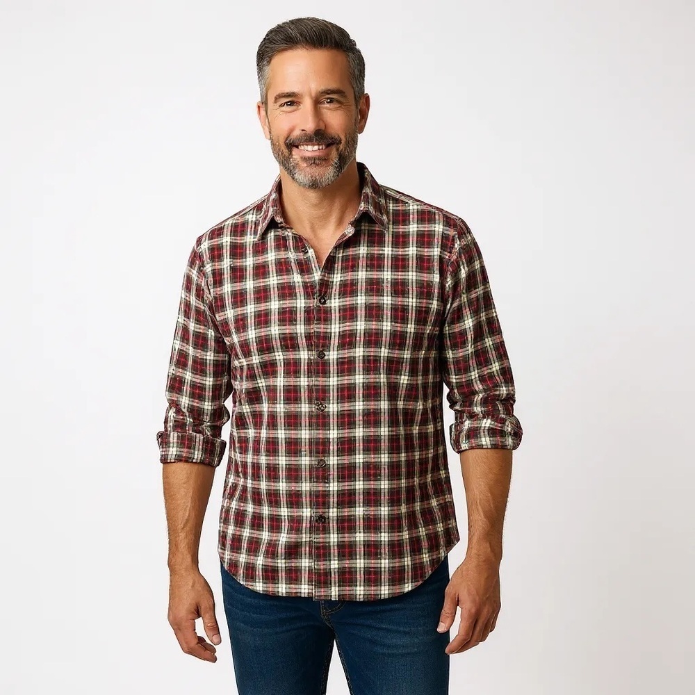 POLO RALPH LAUREN Red White Plaid Oxford Shirt XXL R $125